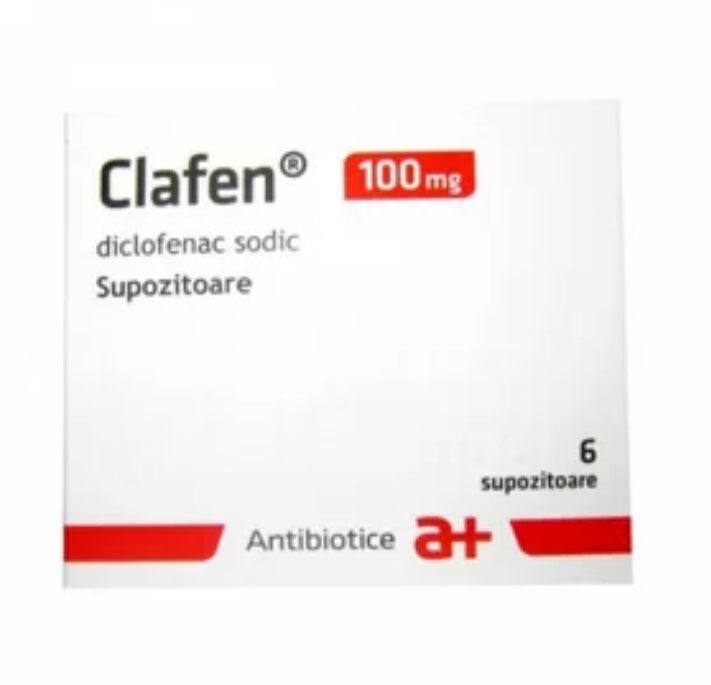 Clafen 100mg, 6 supozitoare, Antibiotice