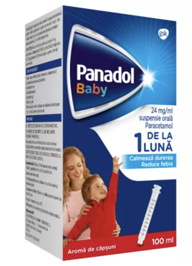 Panadol Baby suspensie orală, 24 mg/ml, 100 ml, Gsk