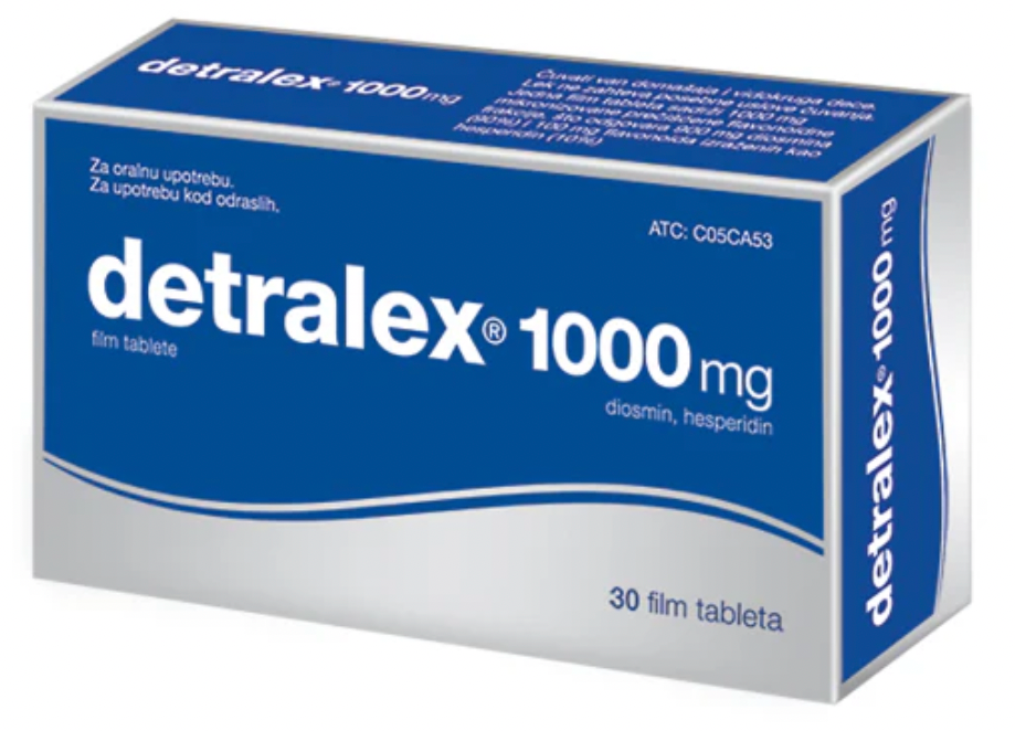 Detralex, 1000 mg, 30 comprimate filmate, Les Laboratoires Servier
