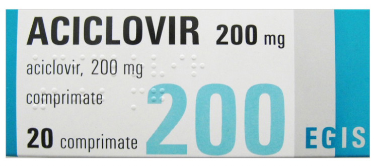 Aciclovir 200 mg, 20 comprimate, Egis Pharmaceuticals