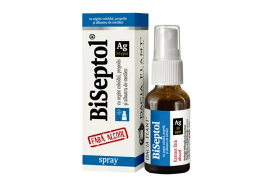 Biseptol Spray cu argint coloidal, 20ml, Dacia Plant
