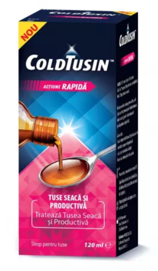 Sirop de tuse cu ingrediente naturale Coldtusin, 120 ml, Perrigo