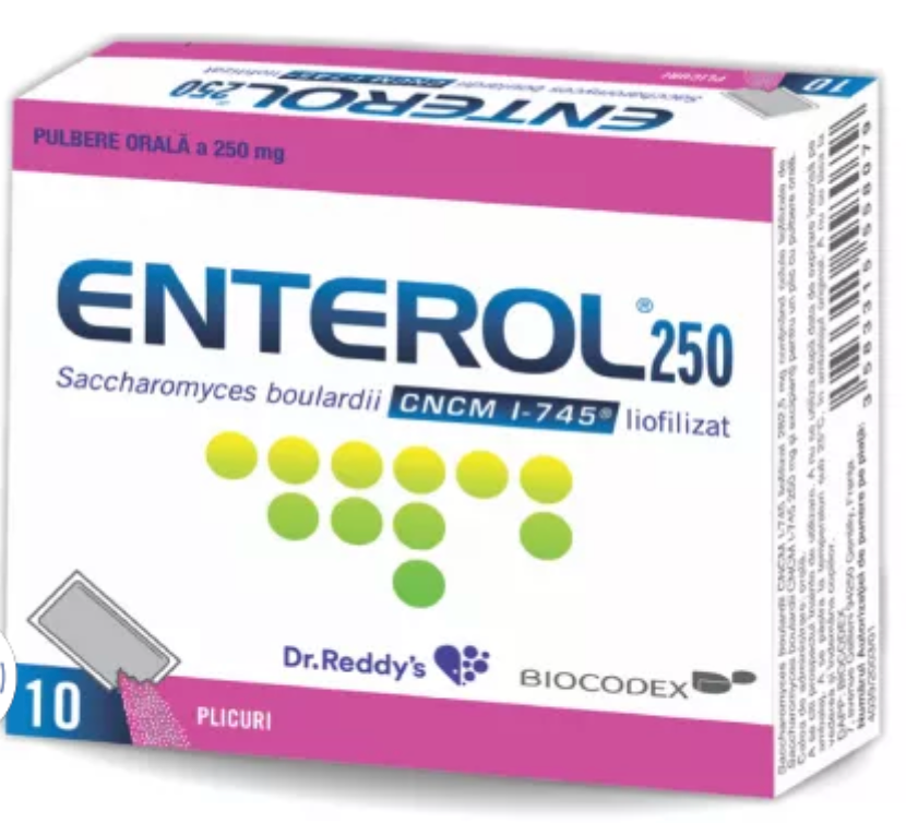 Enterol, 250 mg, 10 plicuri, Dr. Reddys