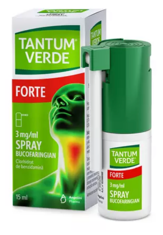 Tantum verde forte spray bucofaringian, 3 mg/ml, 15 ml, Angelini