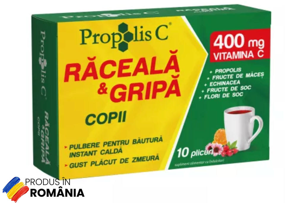 Propolis C raceala si gripa copii, 10 plicuri, Fiterman Pharma
