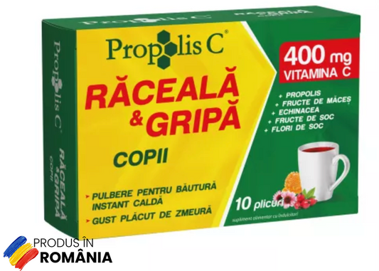 Propolis C raceala si gripa copii, 10 plicuri, Fiterman Pharma