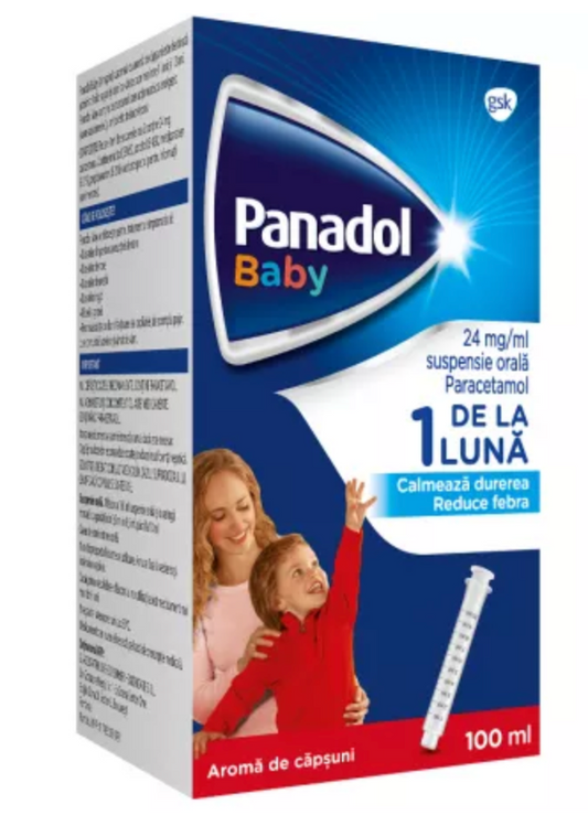 Panadol Baby suspensie orală, 24 mg/ml, 100 ml, Gsk