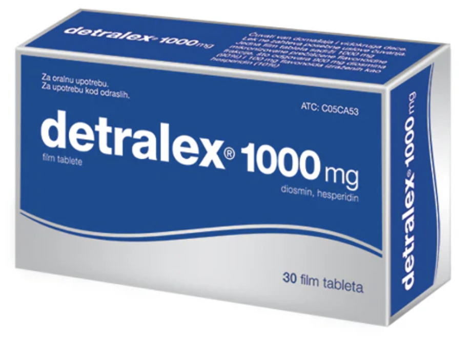 Detralex, 1000 mg, 30 comprimate filmate, Les Laboratoires Servier
