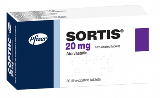 Sortis, 20 mg, 30 comprimate filmate, Upjohn