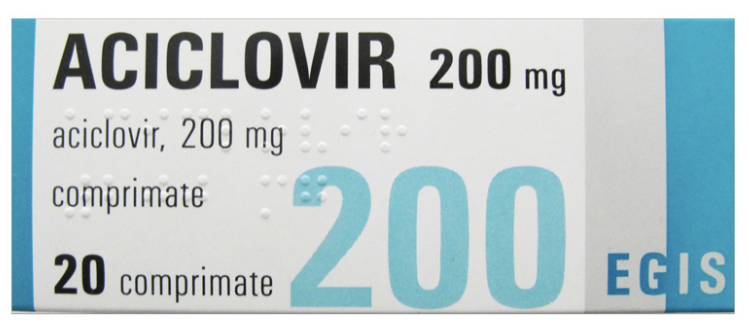 Aciclovir 200 mg, 20 comprimate, Egis Pharmaceuticals