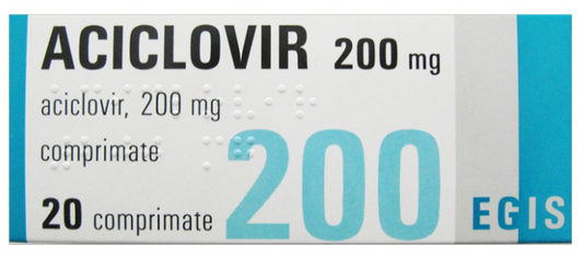 Aciclovir 200 mg, 20 comprimate, Egis Pharmaceuticals