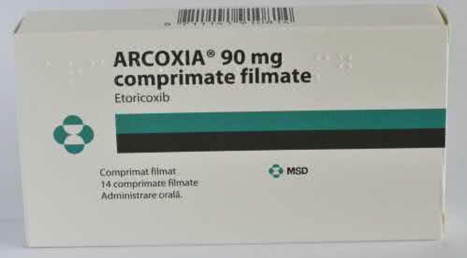 Arcoxia, 90 mg, 14 comprimate filmate, Merck