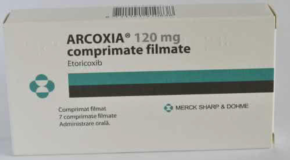 Arcoxia, 120 mg, 7 comprimate filmate, Merck