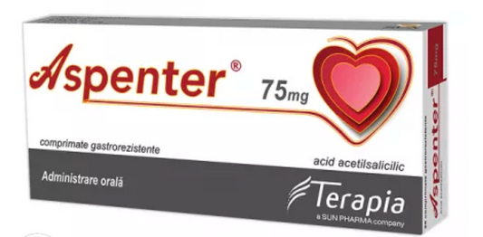 Aspenter, 75 mg, 28 comprimate gastrorezistente, Terapia