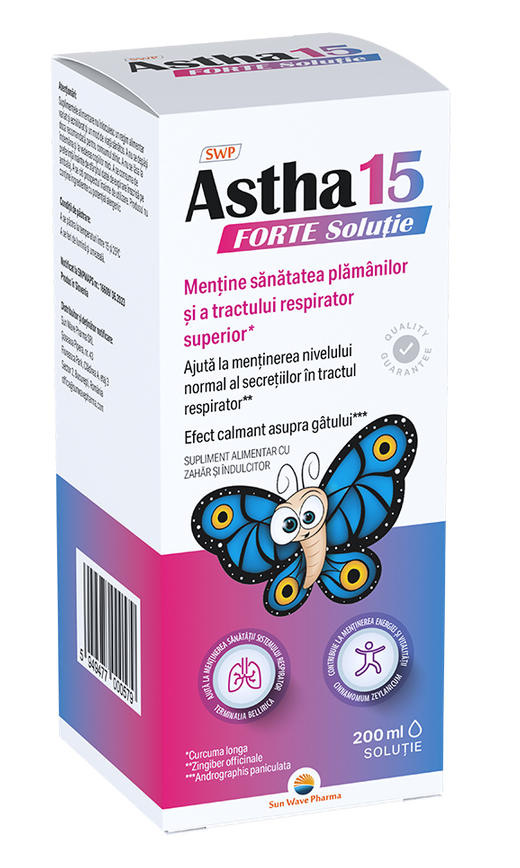 Sirop Astha 15 Forte, 200 ml, Sun Wave Pharma
